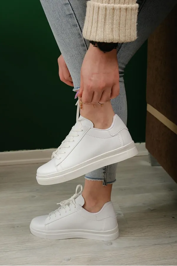 Basic Bağcıklı Kadın Sneaker