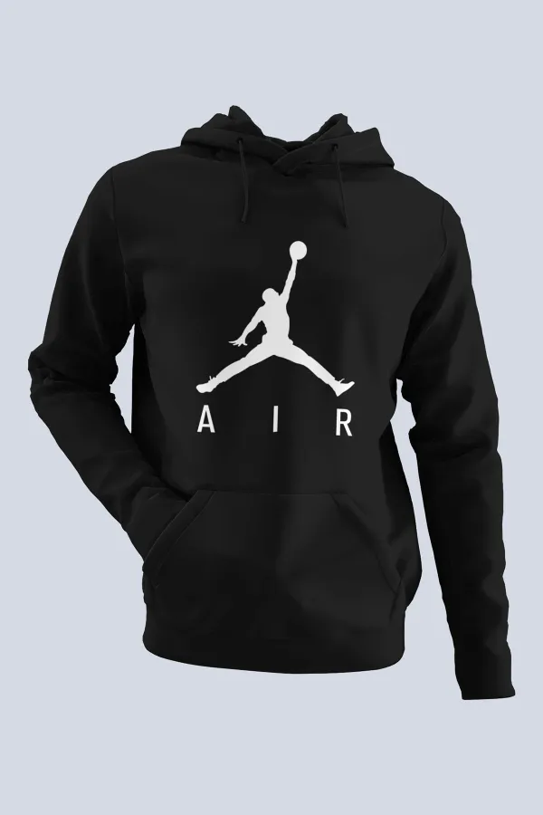 Air Jordan 03 Siyah NBA Erkek Kapşonlu Sweatshirt - Hoodie