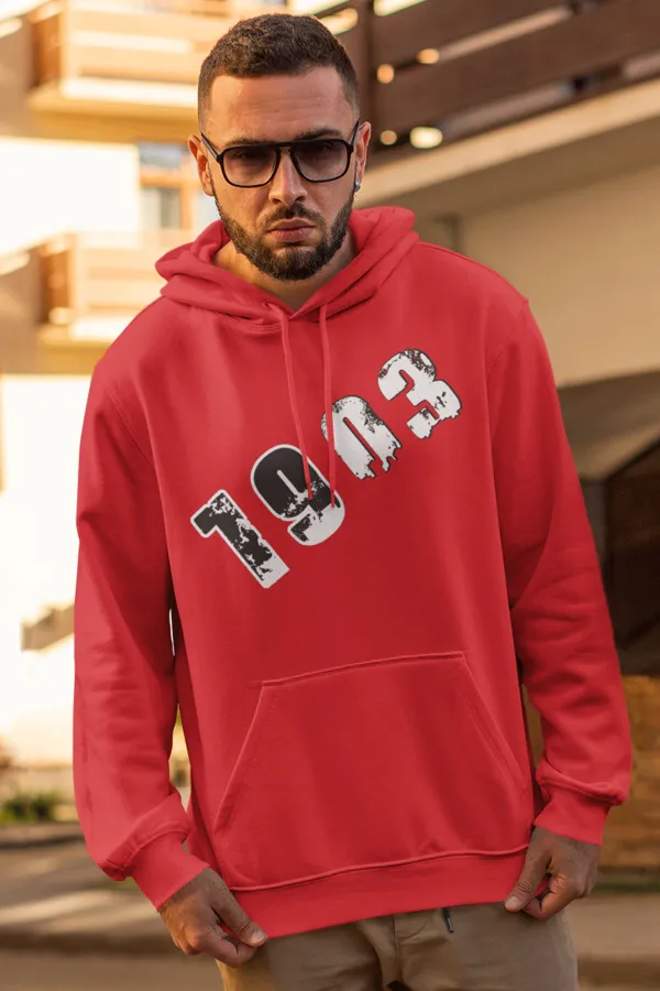 BJK 01 Kırmızı Erkek Kapşonlu Sweatshirt - Hoodie